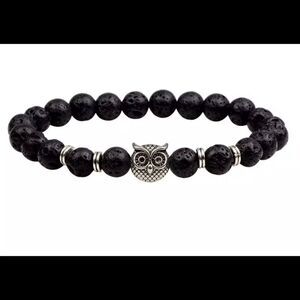 OWL NATURAL STONE STRETCH BRACELET